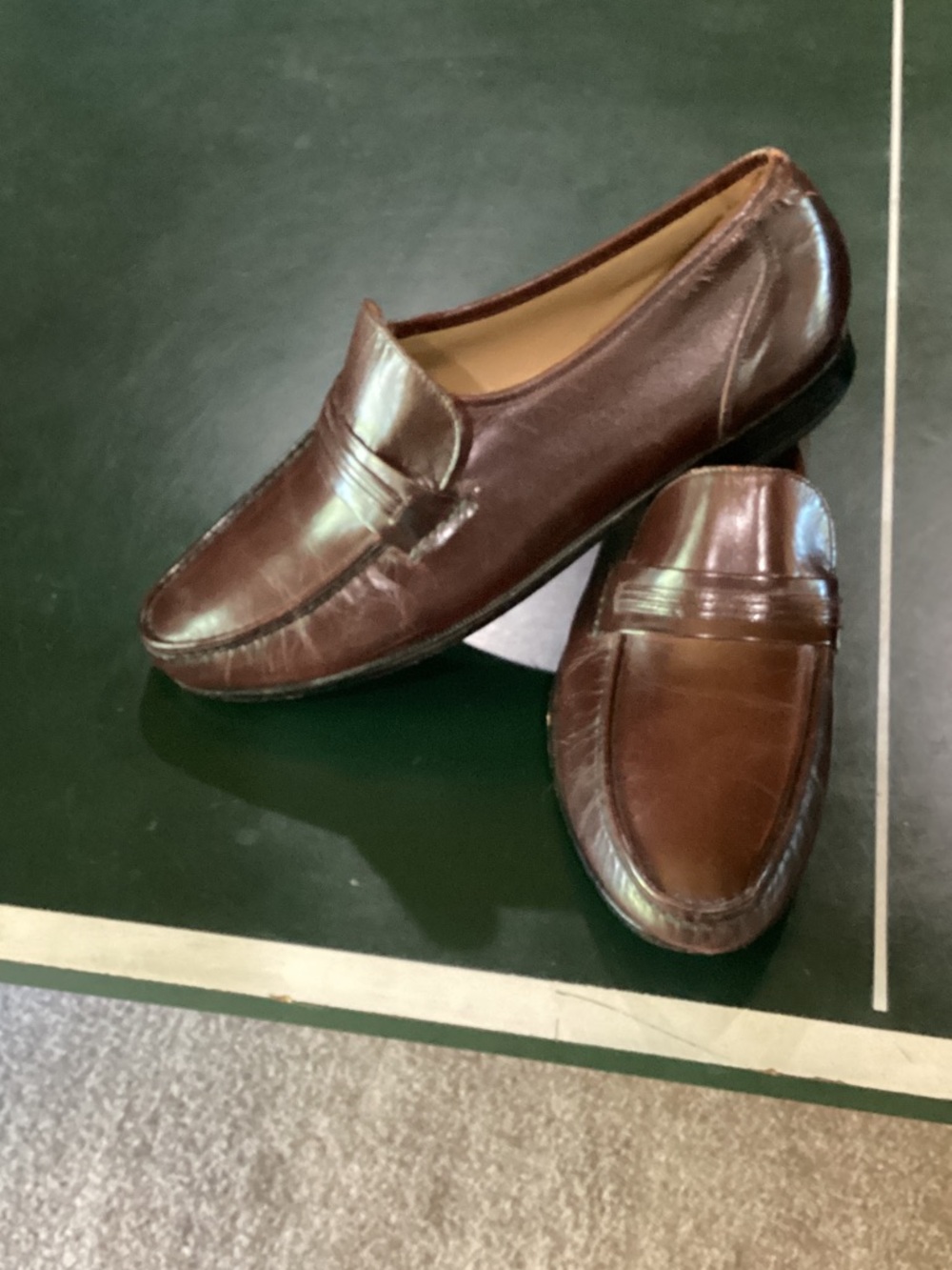 Bostonian Men's Brown Leather Slip-On Penny Loafers